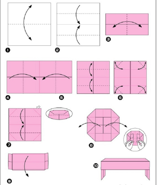 Схемы из бумаги оригами